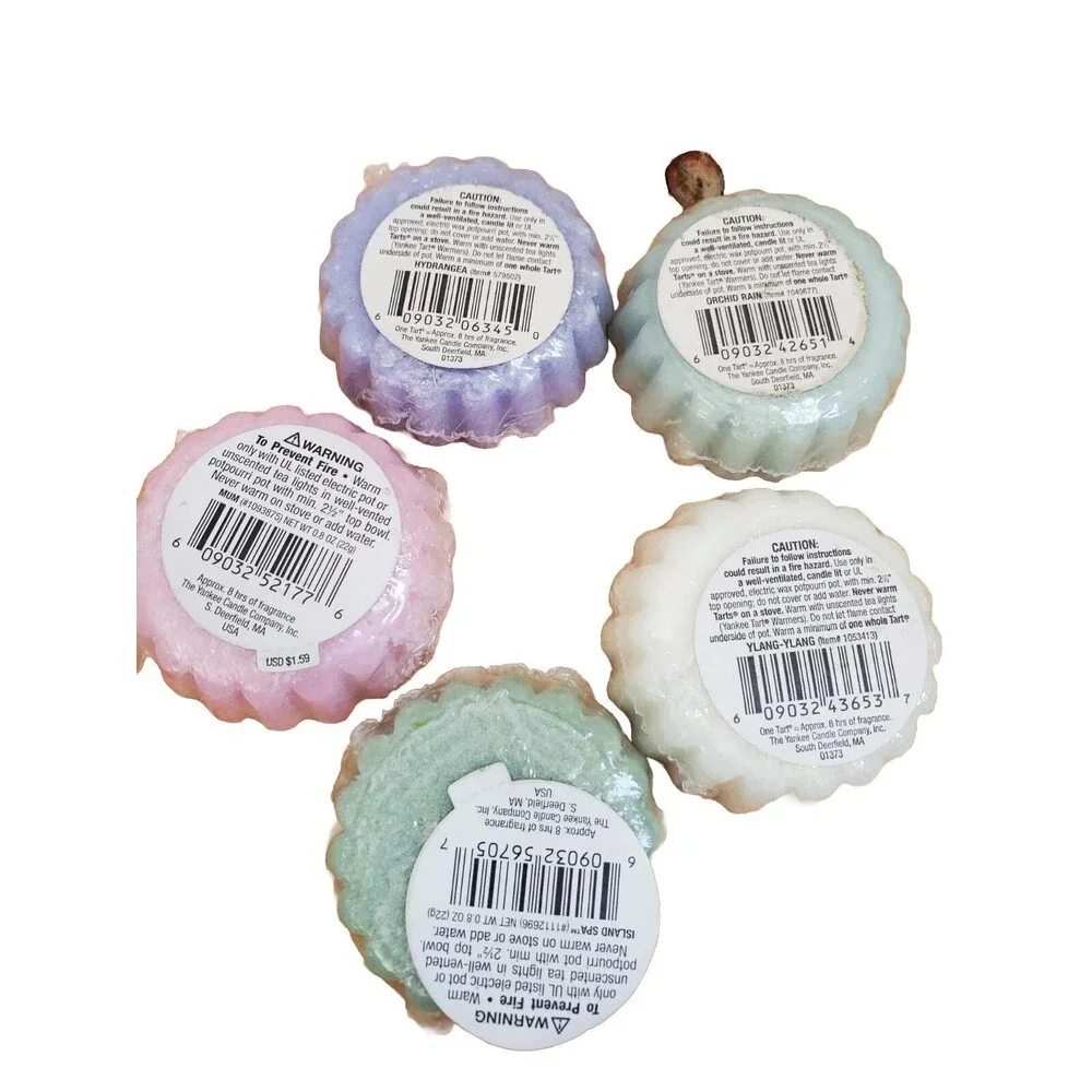 Yankee Candle Wax Tart Melts Mixed Lot Retired Collectible Mixed 5pc Set